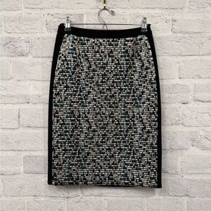 Hugo Boss Black and Gray Women's Pencil Skirt Size 2
